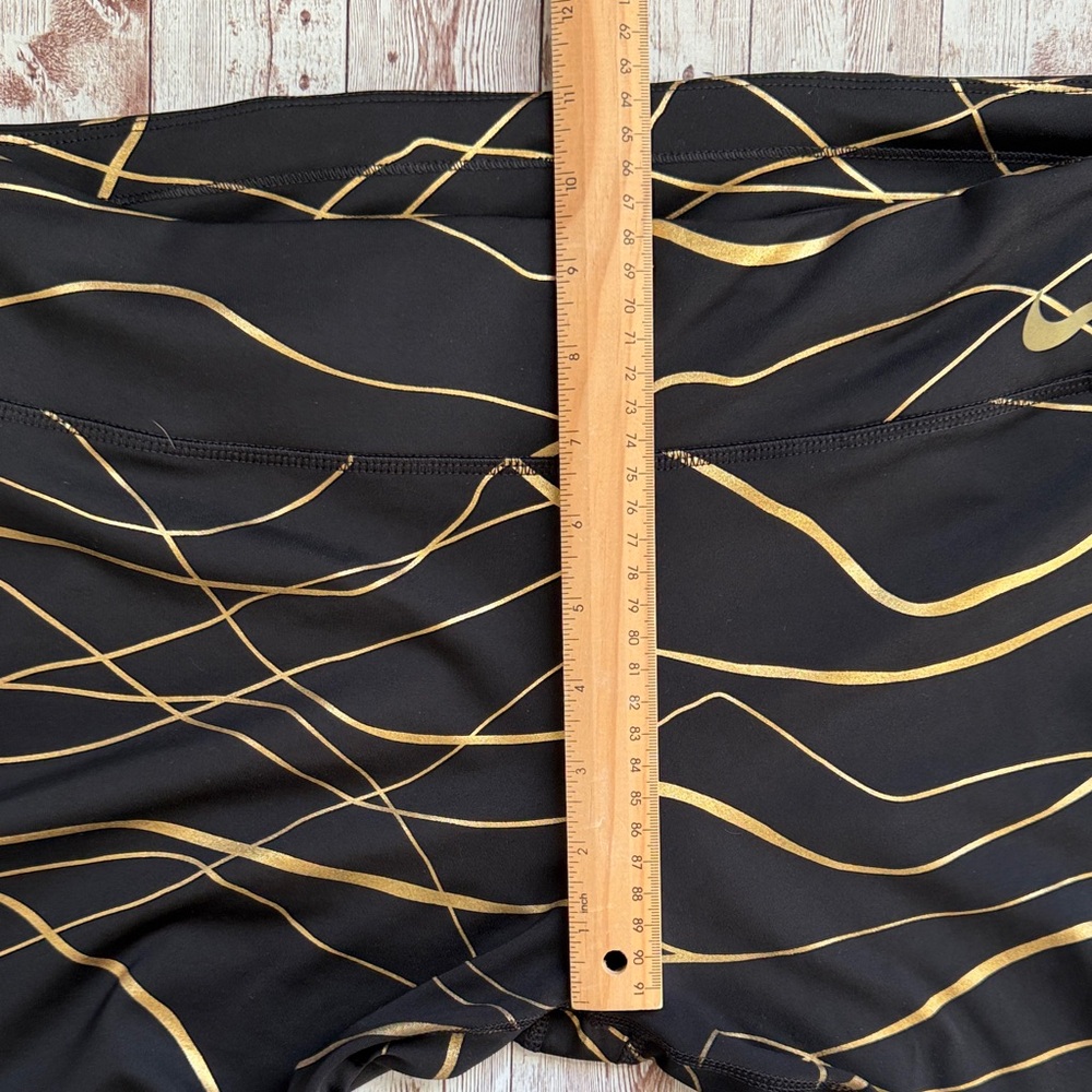 Nike Running Icon Clash Fast Dri-Fit Tight sz XL Black Gold Running Metallic - Picture 12 of 14
